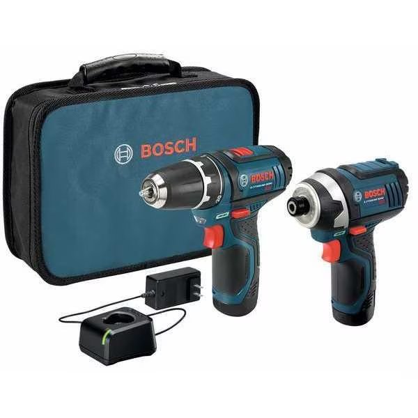 12V 2-Tool Combo Kit with 3/8 In. Drill/Driver and Impact Driver, Bosch, Mfr#: CLPK22-120