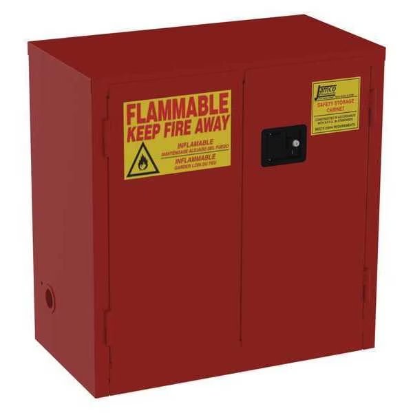 Paints and Inks Cabinet, 30 gal., Red, Jamco, Mfr#: BP30RP