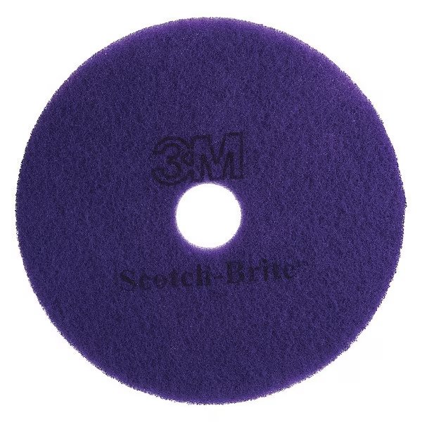 Diamond Floor Pad Plus, 17 In, Purple, PK5, Scotch-Brite, Mfr#: 08744