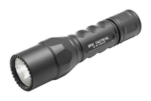 Black No Led Tactical Handheld Flashlight, CR123A, 600 lm, Surefire, Mfr#: 6PX-C-BK