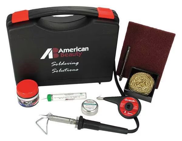 Soldering Kit, 50W, Iron Plated Copper Tip, American Beauty Tools, Mfr#: PSK50