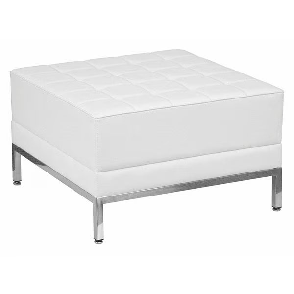 Ottoman, 28" x 17", Upholstery Color: White, Flash Furniture, Mfr#: ZB-IMAG-OTTOMAN-WH-GG