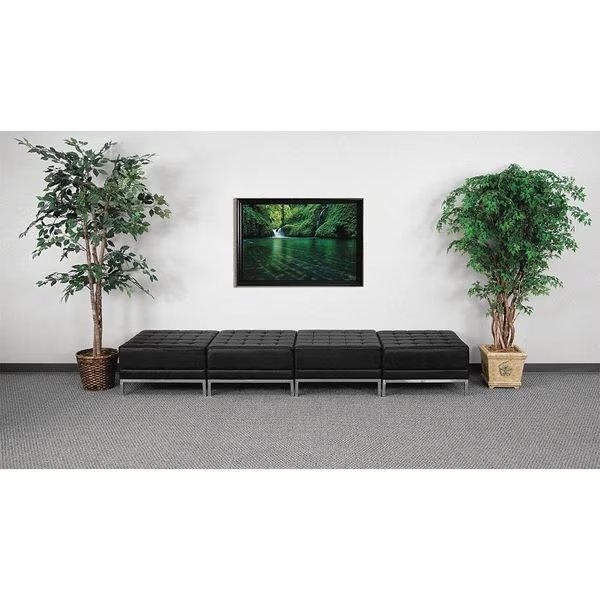 Ottoman, 28" x 17", Upholstery Color: Black, Series: Imagination, Flash Furniture, Mfr#: ZB-IMAG-OTTO-4-GG
