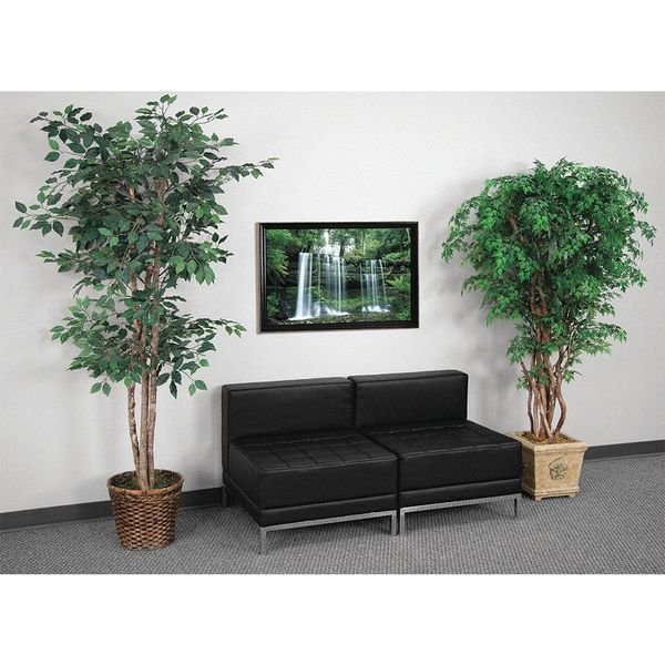Living Room Set, 28-3/4" x 27-1/4", Upholstery Color: Black, Flash Furniture, Mfr#: ZB-IMAG-MIDCH-2-GG