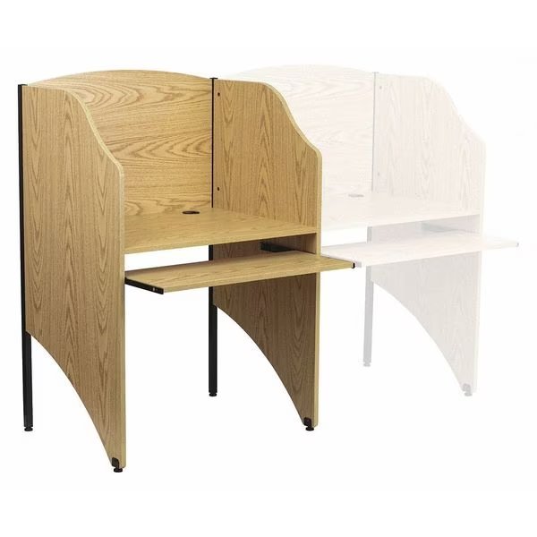 Starter Study Carrel, Oak, Flash Furniture, Mfr#: MT-M6201-OAK-GG