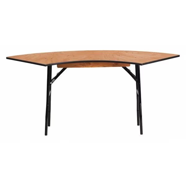 Serpentine Serpentine Wood Table, 65"x24", 24" W, 48" L, 30.25" H, Wood Top, Wood Grain, Flash Furniture, Mfr#: YT-WSFT48-24-SP-GG