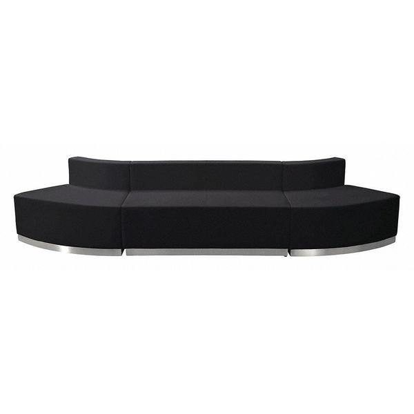 3 pcs. Living Room Set, 25-1/4" to 33-1/2" x 27", Upholstery Color: Black, Series: Alon, Flash Furniture, Mfr#: ZB-803-780-SET-BK-GG