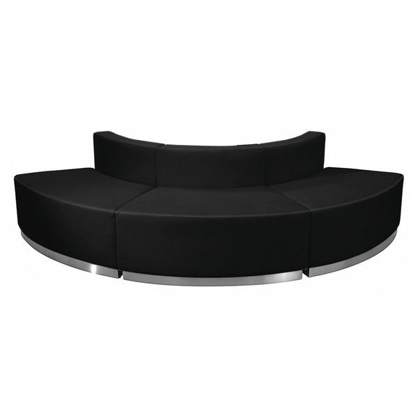 3 pcs. Living Room Set, 25-1/4" to 42" x 27", Upholstery Color: Black, Flash Furniture, Mfr#: ZB-803-800-SET-BK-GG