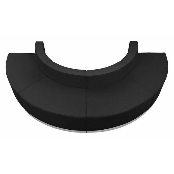 4 pcs. Living Room Set, 25-1/4" to 52-1/2" x 27", Upholstery Color: Black, Series: Alon, Flash Furniture, Mfr#: ZB-803-520-SET-BK-GG