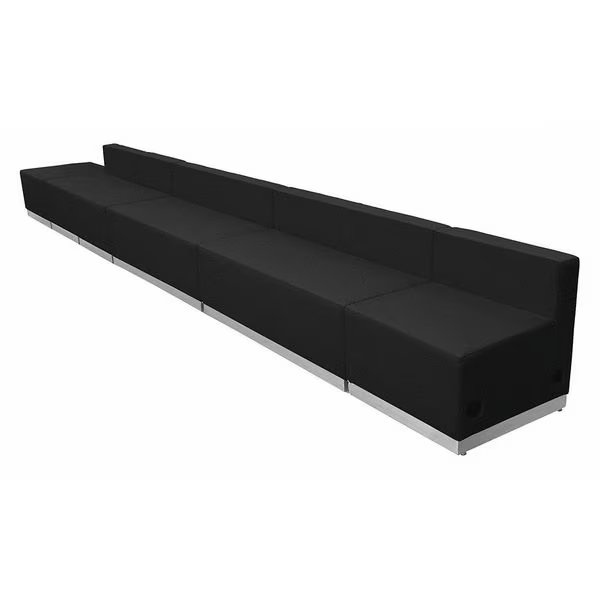 6 pcs. Living Room Set, 25-1/4" to 25-1/2" x 27", Upholstery Color: Black, Flash Furniture, Mfr#: ZB-803-490-SET-BK-GG