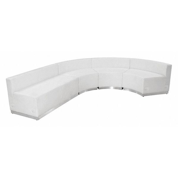 4 pcs. Living Room Set, 25-1/4" to 89-1/2" x 27", Upholstery Color: White, Flash Furniture, Mfr#: ZB-803-760-SET-WH-GG