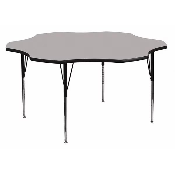 Flower Activity Table, 60" W X 60" L X 30.125" H, Laminate, Grey, Flash Furniture, Mfr#: XU-A60-FLR-GY-T-A-GG