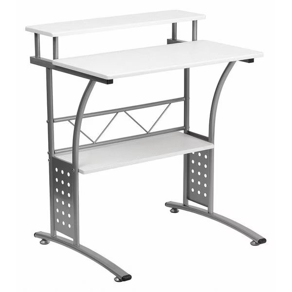 Computer Desk, 23-1/2" D X 27-7/8" W X 33-1/8" H, White, Laminate, Flash Furniture, Mfr#: NAN-CLIFTON-WH-GG