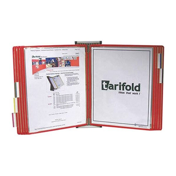 Document Wall Display Unit, 10 Red Pocket, Tarifold, Mfr#: W231