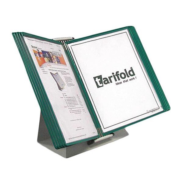 Document Desk Display Unit, 10 Green Pock, Tarifold, Mfr#: D251