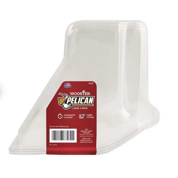 PET Recycled Plastic Paint Bucket Liner, 1 qt, 3 PK, Mfr#: 8629