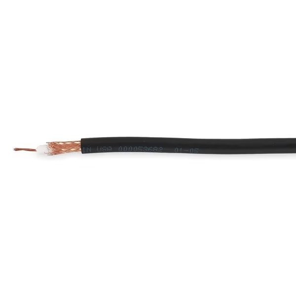 Coaxial Cable, RG5-8, 20 AWG, Black, Carol, Mfr#: C1166.41.01