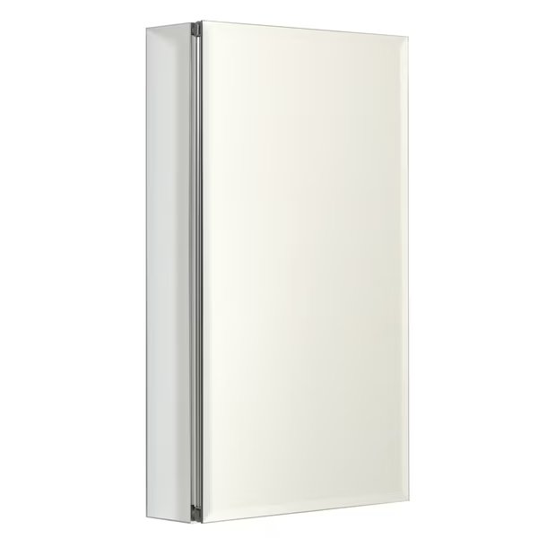 24" FRAMELESS ALUMINUM SWING DOOR MEDICINE CABINET, Zenith, Mfr#: EMRA2430