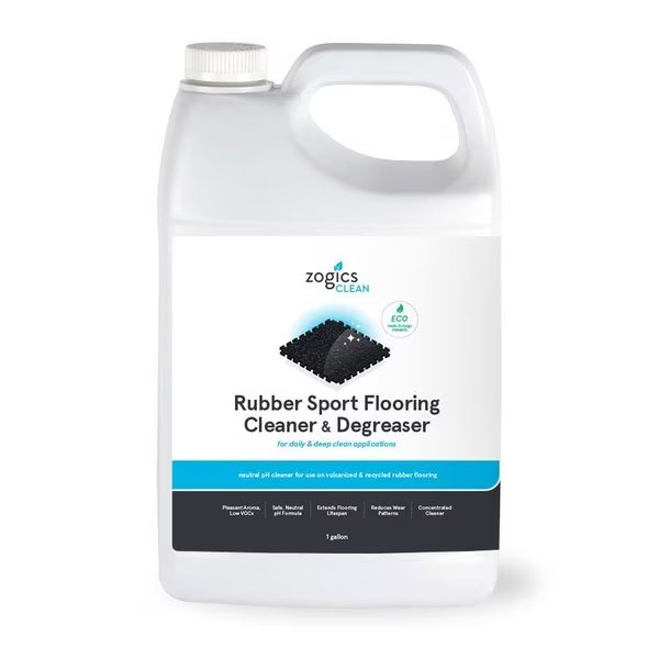 Rubber Floor Cleaner and Degreaser, 1 Gallon, Zogics, Mfr#: CLNRFC128CN