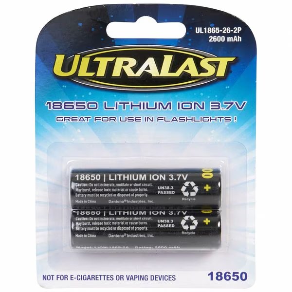 Rechargeable Battery, PK2, Ultralast, Mfr#: UL1865-26-2P