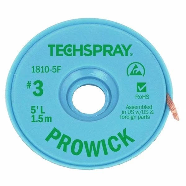 Pro Wick Green #3 Braid - AS, Techspray, Mfr#: 1810-5F