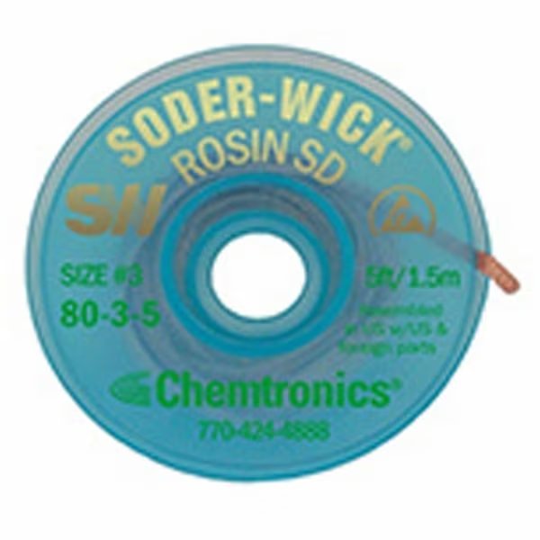 Braid, Desoldering, #3, Chemtronics, Mfr#: 80-3-5
