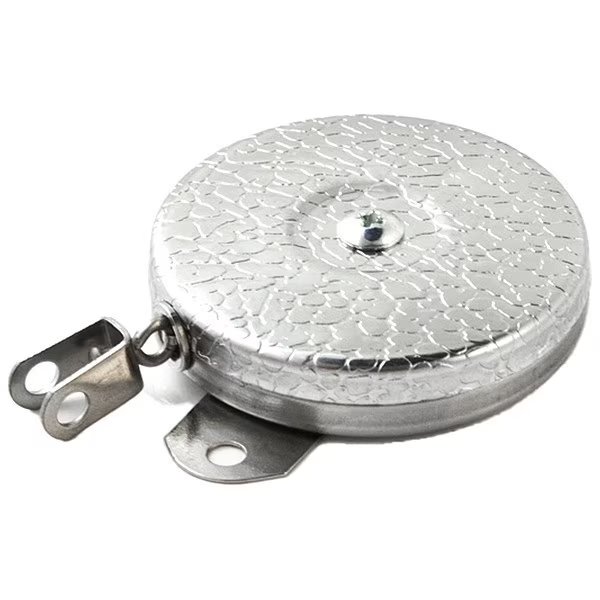 Retractable Tether, Large Yoke Ring Type, Chrome, Key-Bak, Mfr#: 0487-022