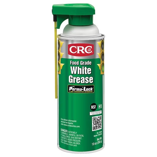 White Grease, H1 Food Grade, NLGI Grade 2, 16 oz Aerosol Can, Crc, Mfr#: 03038