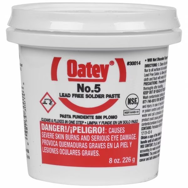 Paste Flux, Paste, Petroleum, 8 oz., Oatey, Mfr#: 30014