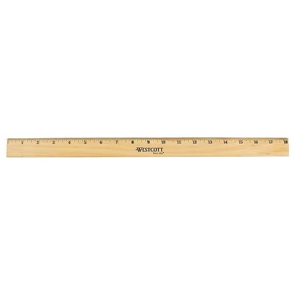 Ruler, Wood, 18 In, Westcott, Mfr#: 05018