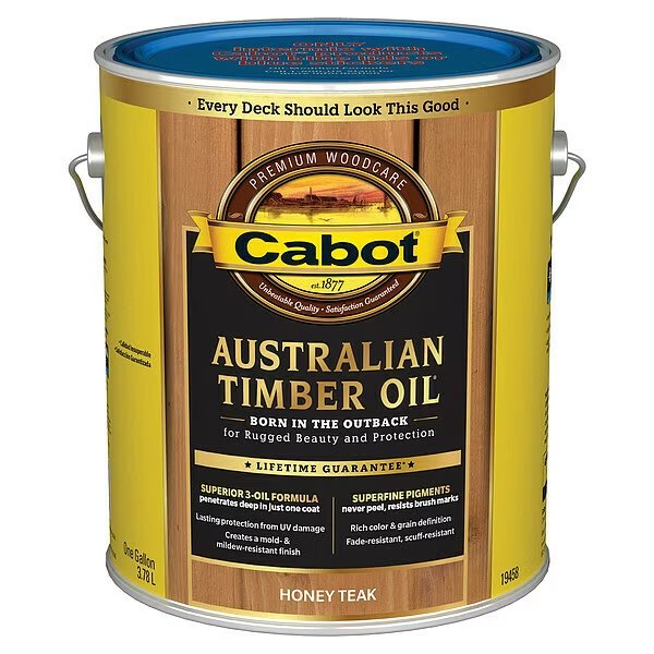 Stain, Honey Teak, Toned Flat, 1gal, Cabot, Mfr#: 140.0019458.007