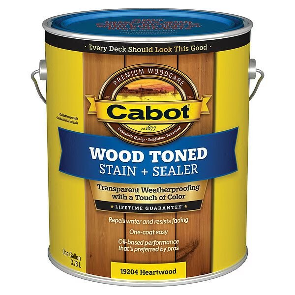 Exterior Stain, Heartwood, Toned Flat, 1gal, Cabot, Mfr#: 140.0019204.007