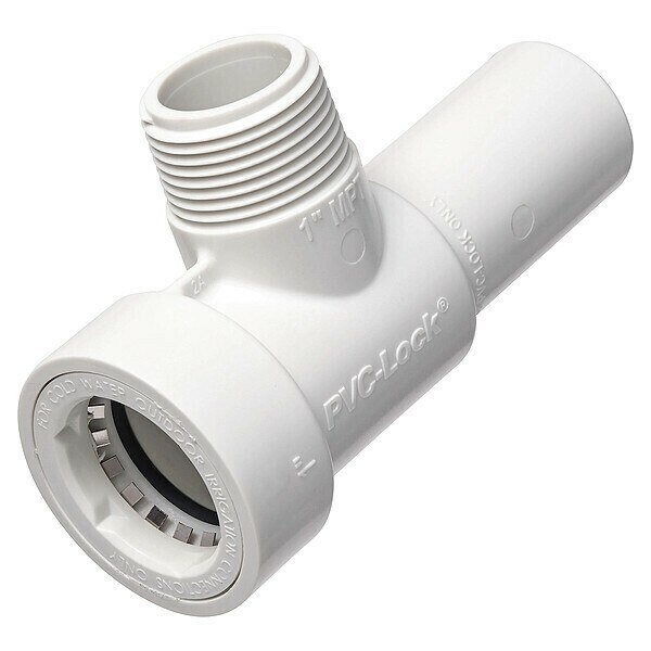 Manifold Tee, 1" SPG x 1" SOC x 1" MPT, Hydrorain, Mfr#: 08685