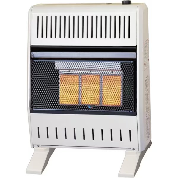 Natural Gas Ventless Infrared Plaque Heater with Base Feet, 18,000 BTU, T-Stat Control, Procom Heating, Mfr#: MN180TPA-B