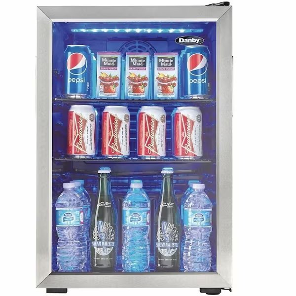Danby Beverage Center, 1 Glass Door, 2.6 Cu.Ft Capacity, Danby Products, Mfr#: DBC026A1BSSDB