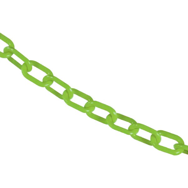 Safety Green Plastic Chain 1"(#4, 25 mm, Mr. Chain, Mfr#: 10014-25