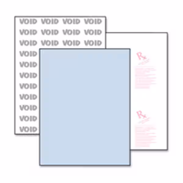 Medical Security Paper- Advanced- 8-.50in.x11in.- 500-RM- Blue, Paris Business Products, Mfr#: PA463241