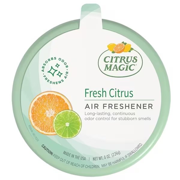 Air Freshener, 8 oz, Fresh Citrus, 350 sqft Coverage Area, 6 to 8 weeksDay Freshness, Citrus Magic, Mfr#: 616472870