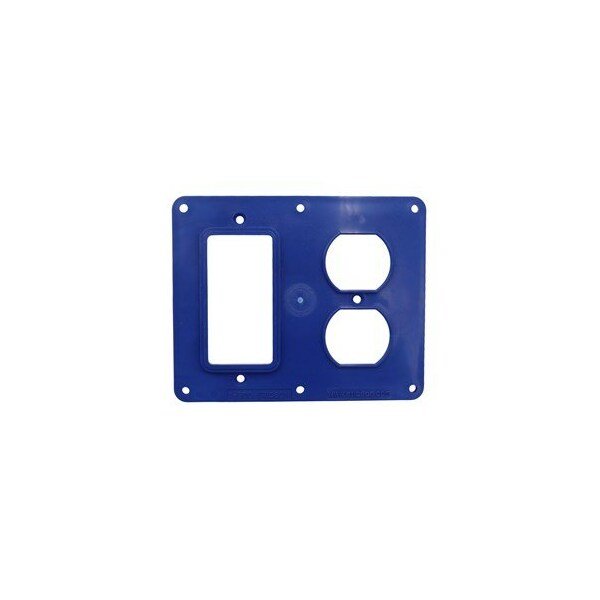 Coverplate 2-Gang, Blue (1) Duplex/(, Ericson, Mfr#: 8210
