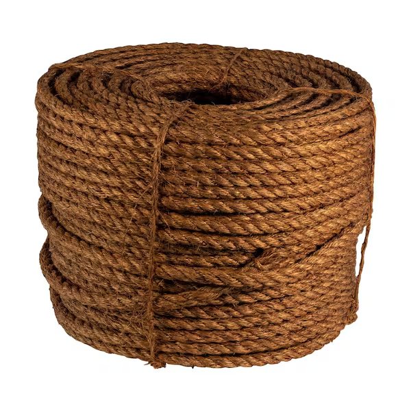3 Strand Twisted Manila Rope, Natural Fiber, Diameter 1", 600' L, General Work Products, Mfr#: MAN1