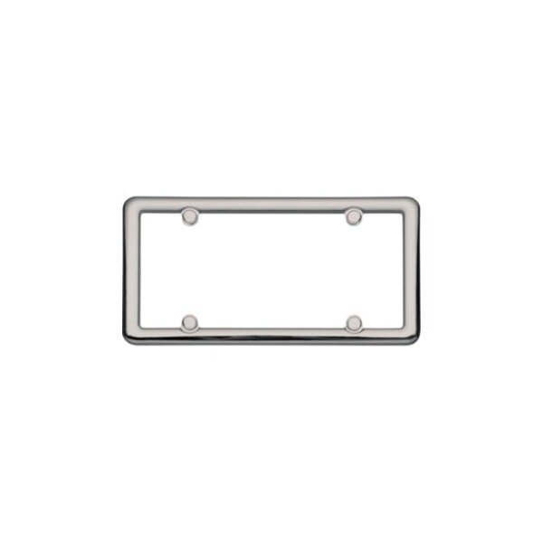 Nouveau License Plate Frame- Black Chrome With fastener caps, Cruiser Accessories, Mfr#: 20680