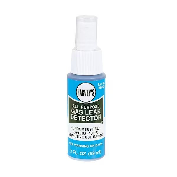 0 Gas Leak Detector, Liquid, Blue, 2 oz Bottle, Harvey, Mfr#: 39300