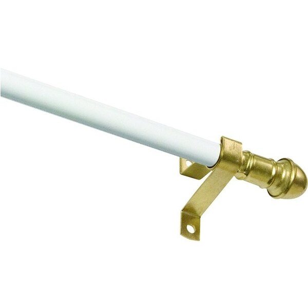 KN3871 Cafe Rod, 716 in Dia, 48 to 84 in L, Metal, White, Kenney Mfg, Mfr#: KN387/1NP