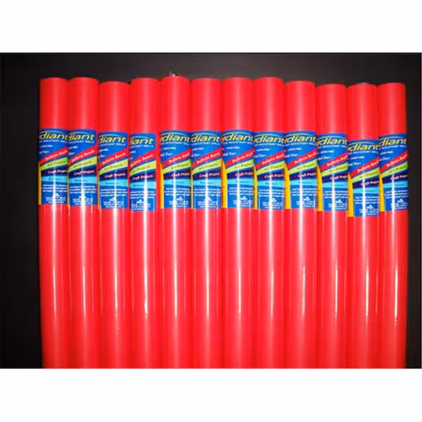 Fade Resistant Art Rolls Bright Red 18 In. X 50 Ft. 12 Pack, 12PK, Riteco Raydiant, Mfr#: 80035