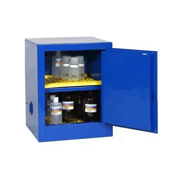 Corrosive Metal Safety Cabinet- 22 Gal/1 Shelf/2 Door/Self Close- Blue, Eagle, Mfr#: EG-CRA-70