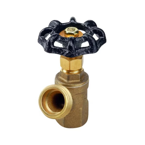 FIP Inletx3/4" MHT Outlet Boiler Drain Valve with Stuffing Box, Brass 1/2", Everflow, Mfr#: 4612F-NL