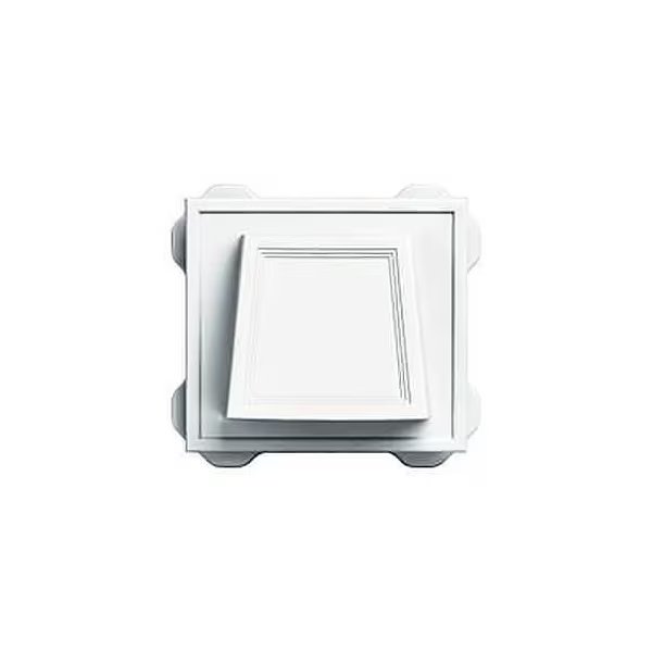 BUILDERS EDGE 140016774001 Hooded Ventilator, 4 in, White, Builders Edge, Mfr#: 140016774001