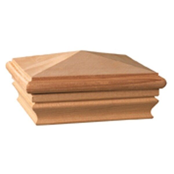 Post Cap, 6 in L, 6 in W, Cedar Wood, Maine Ornamental, Mfr#: 72836