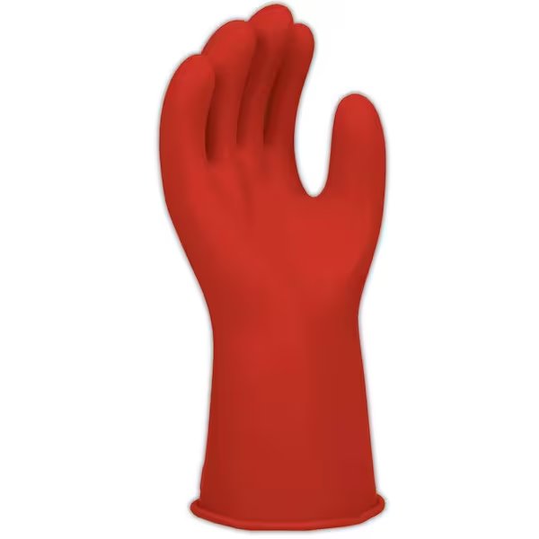 E011 11" Class 0 Red Rubber Linemen'S Electrical Gloves, 10, Salisbury, Mfr#: E011R-10