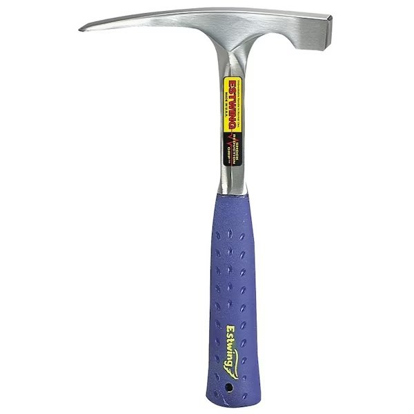 Bricklayer Hammer, 20 oz Head, Tile Setter, Smooth Head, Steel Head, 1114 in OAL, Estwing, Mfr#: E3-20BLC/E3-20BL